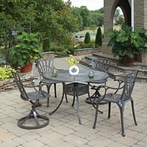 Homestyles Grenada Khaki Gray 5 Piece Outdoor Dining Set