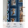 thumbnail image 6 of Cute Giraffe Sheer Curtains 84 Inch Length 2 Panels Set for Living Room/Bedroom, Wildlife Animals Blue Ethnic Geometric Kitchen Curtains Grommet Semi-Sheer Curtains Drapes Window Treatments 42"x84"x2, 6 of 7