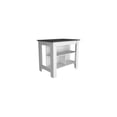 thumbnail image 3 of FM FURNITURE Brooklyn  Kitchen Island White/Onyx Color Engineered Wood, 3 of 6