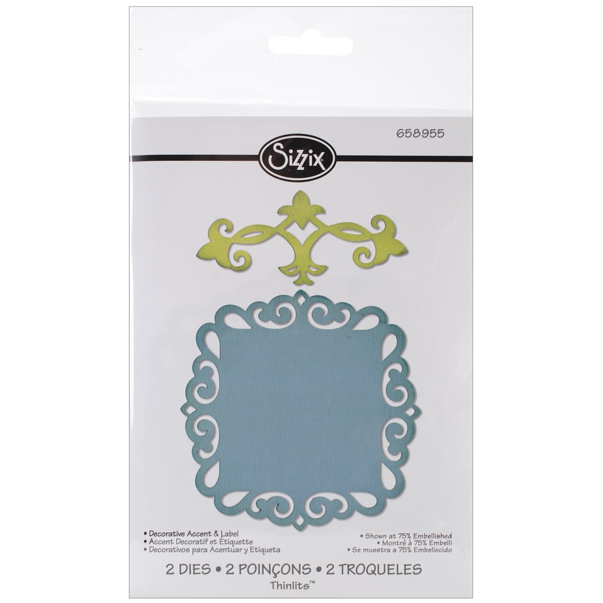 Sizzix Thinlits Die, Decorative Accent & Label