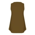 thumbnail image 3 of Chbgutlmr Plus Size Tank Tops for Women Round Neck Button Sleeveless Solid Color Loose Casual Summer Tops, 3 of 4