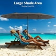 thumbnail image 6 of 15FT Large Patio Umbrella,Rectangular Patio Umbrella With Crank,Double-Sided Twin Outdoor Market Umbrella for Yard,Lawn Garden(Without Base-Dark Gray), 6 of 6