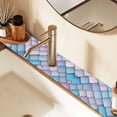 thumbnail image 2 of Yayeee Faucet Mat for Kitchen Sink 30" Diatomite Long Splash Guard Pad, Purple Art Pattern, 2 Pack, 2 of 7