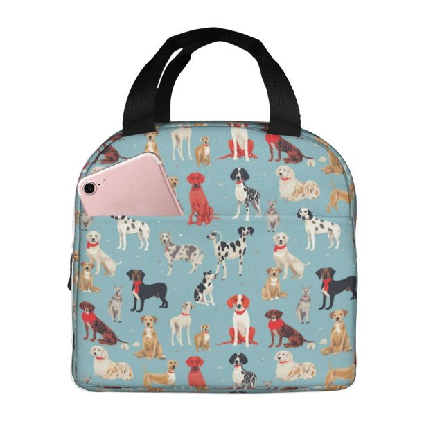 Balery Animal Dog Bolsa de Almuerzo Aislada – Caja de Almuerzo con Papel de Aluminio Grueso, Mantiene la Comida Fresca por 4 Horas