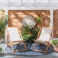 thumbnail image 3 of SAFAVIEH Outdoor Collection Loren Foldable Sling Chair Natural/Beige, 3 of 11