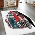 thumbnail image 3 of Red Fire Truck Large Area Rugs for Bedroom Living Room, Soft Non Slip Carpet Bedside Rug, Funny Cute Car Rectangular Floor Cover Kitchen Accent Rug 2.7'x5' for Dining Room/Office, 3 of 9