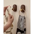thumbnail image 3 of Percheros de Pared de Nogal Modernos Vinoil con Bronce Paquete de 2, 3 of 7