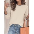thumbnail image 4 of PRETTYGARDEN Womens Crewneck Fall Sweaters Pullover Tops Soft Stretchy Knit,Raglan Long Sleeve,Ribbed Cuffs,Color Block,Casual Daily Outfits,Office Work Clothes,Winter Layering Wear, 4 of 8
