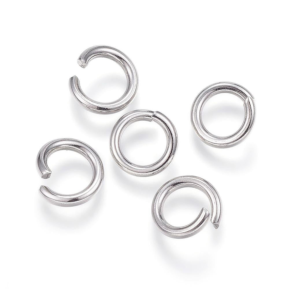 2000pcs Tarnish Resistant 304 Stainless Steel Open Jump Rings Stainless Steel color 12 Gauge 11x2mm Inner Diameter: 7mm