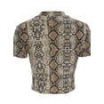 thumbnail image 5 of SCHUHLAND Women's Sexy Snake Print Crop Top - Slim Fit High Collar Tank Top, Harajuku Sleeveless Vest, Girls Casual Summer Primer Camis Top, 5 of 15