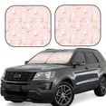 thumbnail image 2 of Uemuo Flower Rabbit Printed 2 PCS Car Windshield Sun Shade, Auto Sun Heat and UV Rays Blocker, Foldable Automotive Front Window Sunshade Protector, 2 of 7