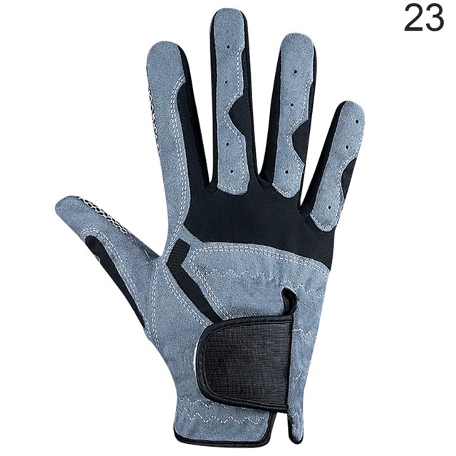 Eigraketly 1 Uds. Guante de Golf de mano izquierda/derecha para hombre, guantes protectores de Golf de microfibra antideslizantes, elásticos, Golf Gris richtiger 23-Code Eigraketly OD001064-17