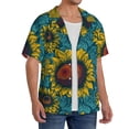 thumbnail image 2 of Kdxio Men's Hawaiian Shirt for Men Short Sleeve Shirt Sunflowers Summer Casual Holiday Beach Button Down T-Shirts, 2 of 7