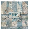 thumbnail image 1 of Stamperia Bloc de Papier Double Face 12"X12 Pouces 10/pkg-Bleus, 10 Designs/1 Chacun, 1 of 1