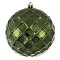 thumbnail image 1 of Vickerman 474792 - 4" Moss Green Shiny Diamond Bauble Christmas Tree Ornament (6 pack) (N174164D), 1 of 1