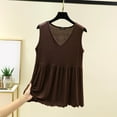 thumbnail image 2 of yillto Womens Pajamas Tank Sleeveless V Neck Loose Flowy Summer Basic Soft Comfy Loungewear Shirt, 2 of 7