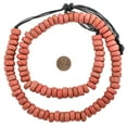 thumbnail image 2 of The Bead Chest Moroccan Pottery Beads, Red, Rondelle: Genuine North African Berber Tribal Beads for DIY Jewelry Making and More, 2 of 4