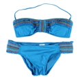 thumbnail image 1 of Lucky Brand Womens Fiesta Basic Fit Bikini de 2 piezas, azul, mediano Lucky Brand Bikini, 1 of 2