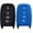 black and blue, variant on 2pcs Dobrev 4 Buttons Silicone Case Protector Key Fob Cover Smart Car Remote Holder for KIA Optima Forte Sorento Rio (Purple and Pink)