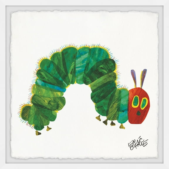 Marmont Hill Caterpillar Crawl by Eric Carle Framed Wall Art, 12" x 12"