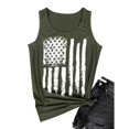 thumbnail image 4 of OAVQHLG3B Patriotic Shirts 4th of July Outfits for Women American Flag T Shirt Summer Tops for Women Casual Loose Round Neck Sleeveless Tank Tops, 4 of 6