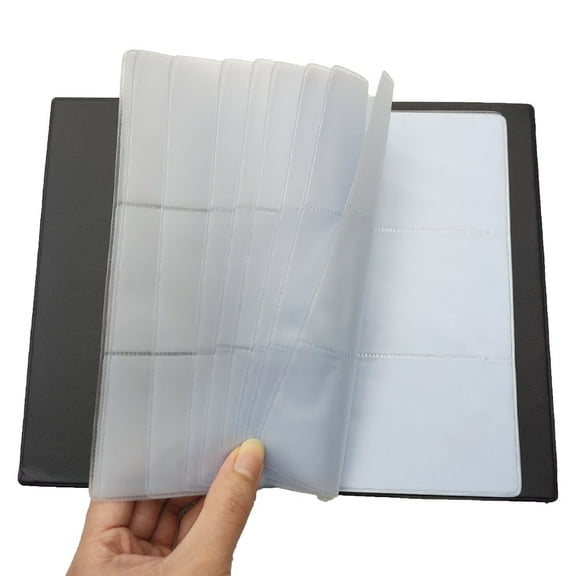 120 Business Case Name Card Book Folder Pouch Black Holder Office Supplies