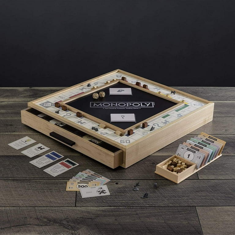 Monopoly Luxe – Édition Cuir Et Pions En Bois – Complet – Occasion