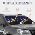 thumbnail image 4 of Vsdgher Solar System Print Car Windshield Sun Shade, Reflective Sunshade Window Sunshade Sun Visor Protector Fit for Cars,Trucks,SUVs-Small, 4 of 6