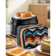 thumbnail image 5 of Fsddascl Vintage Waves Stripe Small Toaster Cover 2 Slice, Kitchen Appliance Covers, Colorful Abstract Art Toaster Oven Cover with Loop, Bread Machine Cover Polyester Dust Cover Protection, 5 of 5