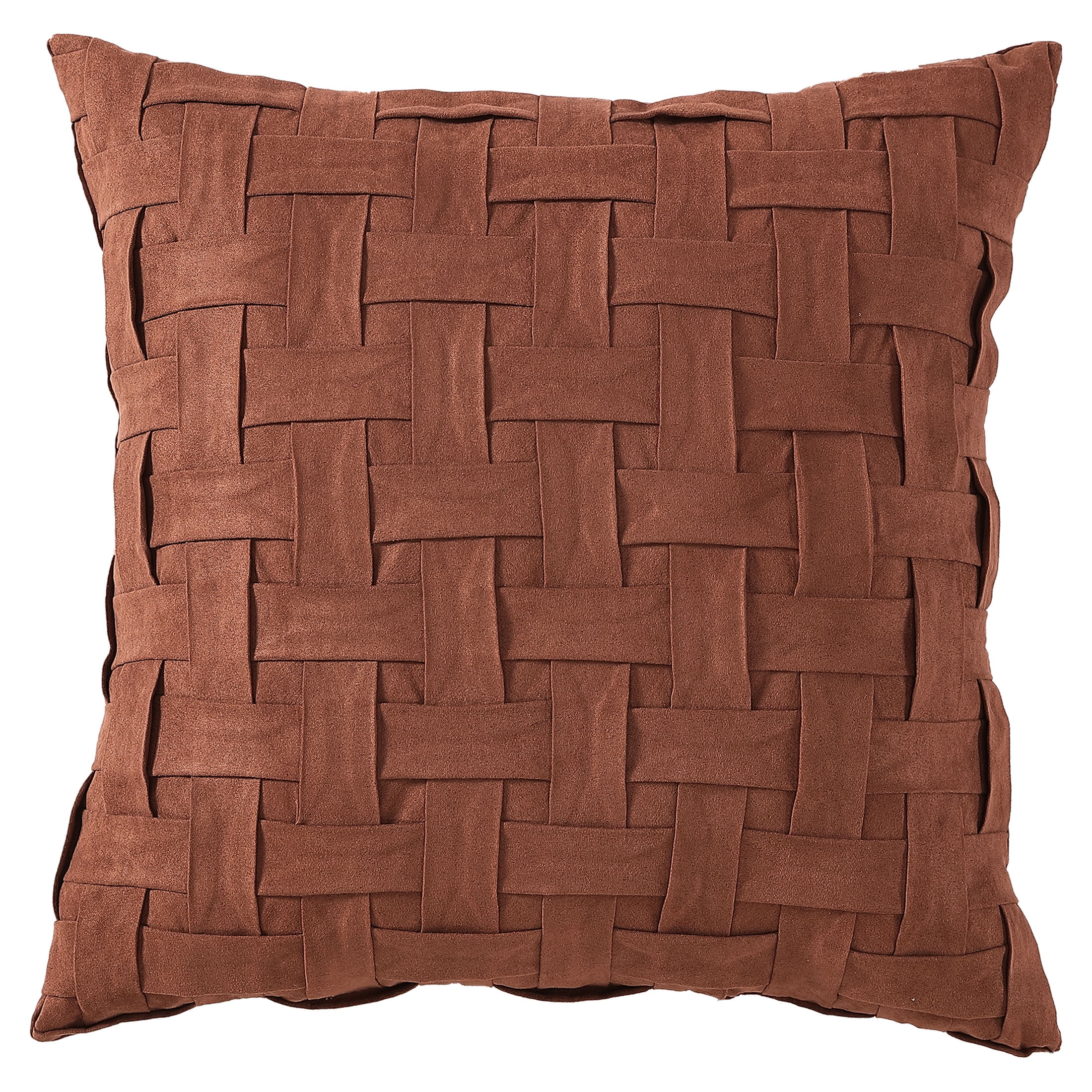 Mainstays, Rust Textured Decorative Throw Pillow, Rust, 18" x 18", Square, 1 Pack