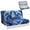 Sea Turtle Floral Pattern, variant on Psesaysky Gothic Skull Bat Jackknife Sofa Cover, 2 Piece Elastic Anti Scratch Camper Slipcover for RV Folding Sofa Bed and Travel Trips