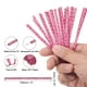thumbnail image 2 of Uxcell 4" Cintas de papel kraft de 10 cm, cintas reutilizables para empaquetar bolsas de pastel y caramelos, rojo rosa/blanco, 300 piezas, 2 of 6