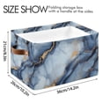 thumbnail image 4 of Yayeee 2 Pack Canvas Storage Basket with Handles for Shelves Fabric Bins Closet Organizer, Abstract Marble Pattern, 4 of 8