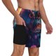 thumbnail image 2 of Fotbe Colorful Feather Owl Traje de Baño para Hombre – Shorts de Natación de Secado Rápido con Forro y Bolsillos-Large, 2 of 6