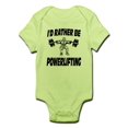 thumbnail image 1 of CafePress - I'd Rather Be Powerlifting Weightlifting Infant Bo - Baby Light Bodysuit, 1 of 1