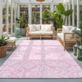 thumbnail image 2 of Area Rugs 2.7'x5', Pink Boho Flowers Carpet Runner Indoor Outdoor Rugs Home Decor Aesthetic, Vintage Ethnic Flowers Botanical Non Slip Mats Washable Accent Rug for Living Room Bedroom, 2 of 8