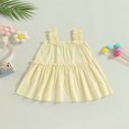 thumbnail image 2 of Girl Ruffle Dresses Sleeveless Off Shoulder Solid Color Princess Dress, 2 of 8