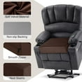 thumbnail image 2 of Chair Seat Cushions for Recliners Gel Memory Foam Extra Large Chair Cushions for Seniors 20 x 20 x 5 Inch Brown, 2 of 16