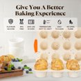 thumbnail image 6 of Muffin Cupcake Baking Pan, 12 Cup Small/Mini, 6 Cup Standard/Large, Nonstick Silicone, BPA Free, Dishwasher Safe, 100 Cups, Mini Muffin Cakes, Tart, Bread, 6 of 6