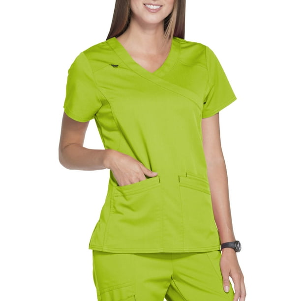 Scrubstar Women's Premium Collection Stretch Mock Wrap Scrub Top
