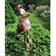 thumbnail image 1 of (rojo) Decoración Bizarre De Ferme De Poulets, Escultura De Paysage De Cour De Ferme En Extrieur, Artisanat En Rsine, 1 of 4