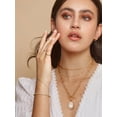 thumbnail image 3 of CANEVINKA Statement Baroque Pearl Pendant Necklace for Women Trendy Dainty Gold Plated Chain Necklace Simple Gold Toggle Necklace, 3 of 7