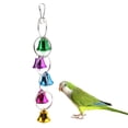 thumbnail image 3 of Columpio para loros de juguete, percha para pájaros, columpios colgantes, jaula con campanas, suministros para pájaros, 3 of 8