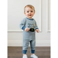 thumbnail image 4 of BemeyourBBs Baby Boys Sweatshirts Rompers Golf Letter Embroidery Fall Clothes, 4 of 9