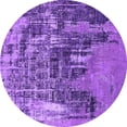 thumbnail image 1 of Ahgly Company Indoor Round Oriental Purple Industrial Area Rugs, 5' Round, 1 of 4