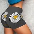 thumbnail image 4 of Naloa Keep Life Simple Daisy Flower Biker Shorts for Women Seamless Scrunch Short Women’s Yoga Shorts for Gym Running Sport Shorts - Medium, 4 of 9