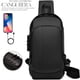 thumbnail image 2 of Mochila Riñonera Shendy Vendy Cruzada Mariconera Antirrobo Tipo Piel Con Entrada Usb, 2 of 6
