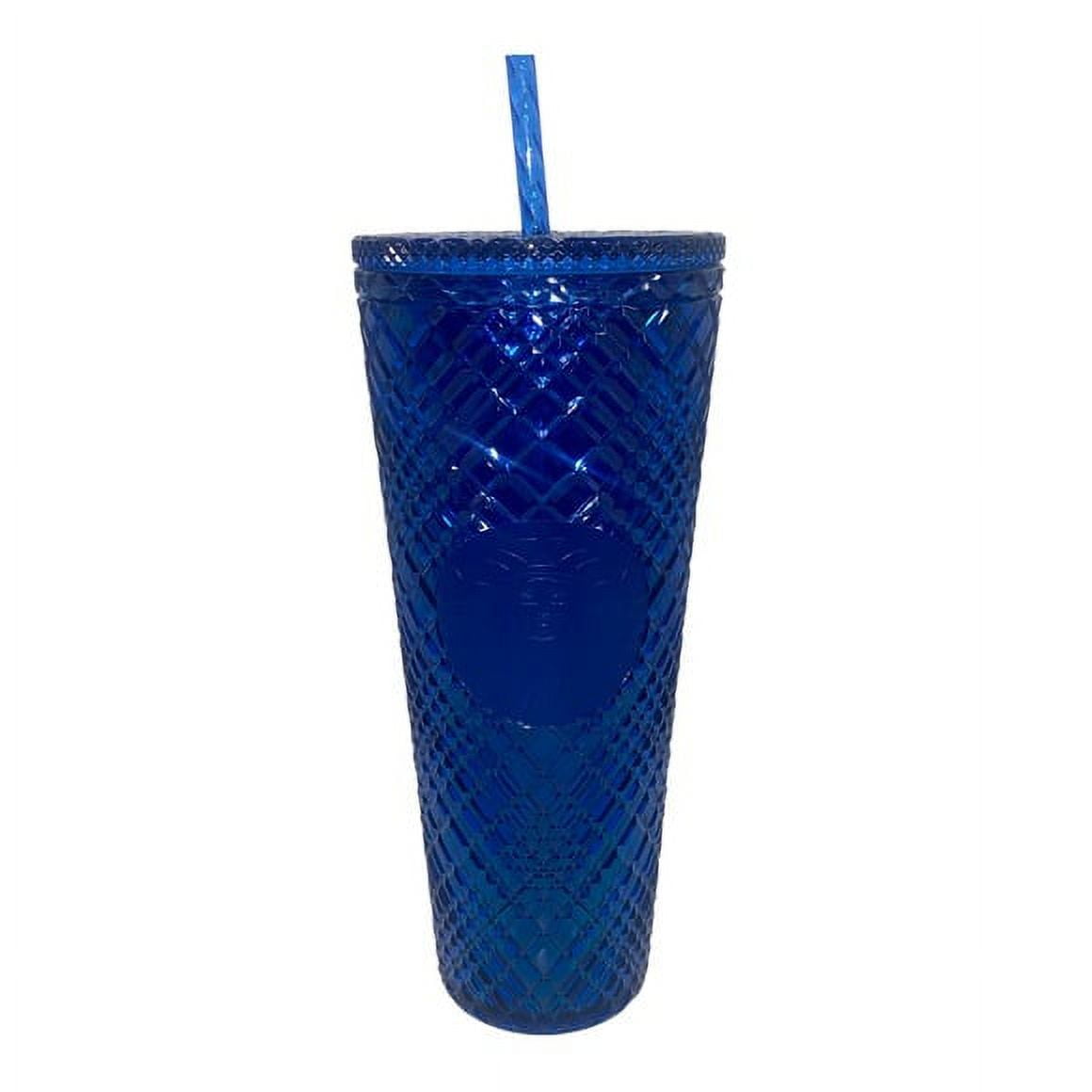 Starbucks 2023 Blue Chrome Studded Venti 24oz Cold Beverage Tumbler Cup  with Straw - Walmart.com