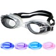 thumbnail image 2 of Gafas de natación transparentes de alta definición, unisex, gafas de natación planas ajustables, negras 1 pieza, 2 of 3