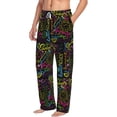 thumbnail image 2 of Sigee Color Summer Print Men's Pajama Pants - Soft Lounge Sleep Bottoms with Elastic Waistband and Pockets-Large, 2 of 9